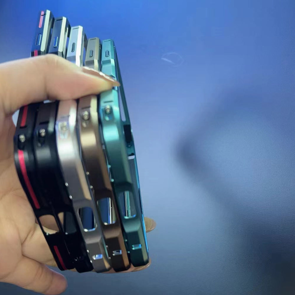 Metal Frame Bumper iPhone Case – Aluminum Detachable Heat Dissipation Cover for iPhone Models, Sleek and Durable Protection