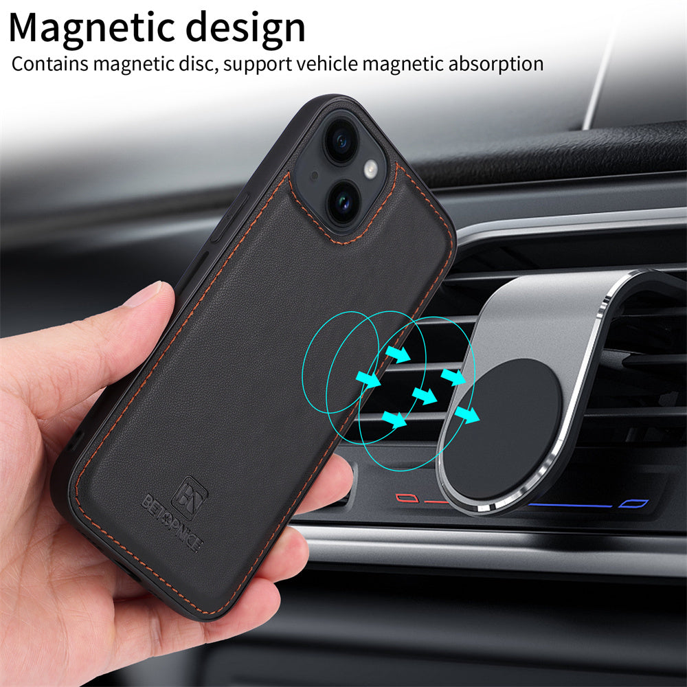 Luxury 2-in-1 Detachable Wallet iPhone Case – Magnetic Leather Folio, Card Holder, Kickstand, Secure Clasp, Stylish & Durable Protection