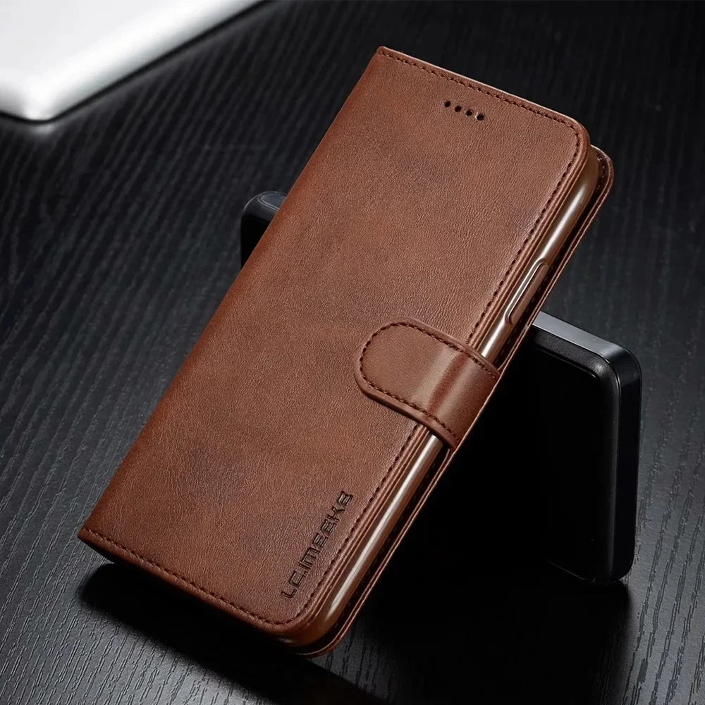 Luxury Leather Wallet iPhone Case – Flip Cover with Card Slot, Magnetic Closure, and Premium Protection for iPhone Models