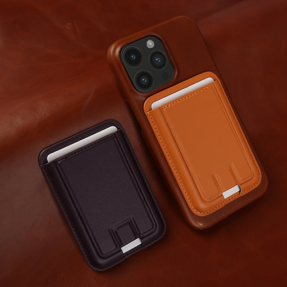 Luxury MagSafe Wallet iPhone Case– Genuine Leather, Magnetic Wireless Charging, Card Holder, Shockproof Protection, Premium Design for iPhone Models