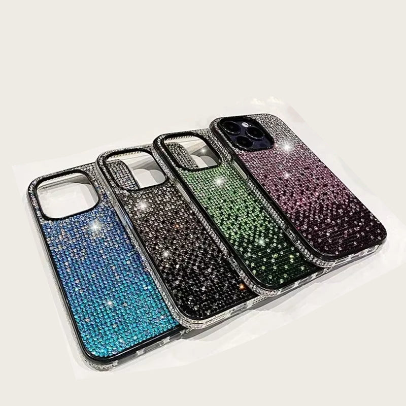 Luxury Apple iPhone Case, MagSafe Compatible, Camera Lens & Screen Protection, Ultra Thin, Shockproof, Magnetic Full All Around Cover – Full Shiny Diamond Bumper Frame Case with Sparkling Edge Design for Elegant Protection