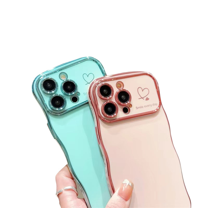 Luxury Apple iPhone Case MagSafe Compatible, Camera Lens & Screen Protection All Around Protection Cover with Heart Design