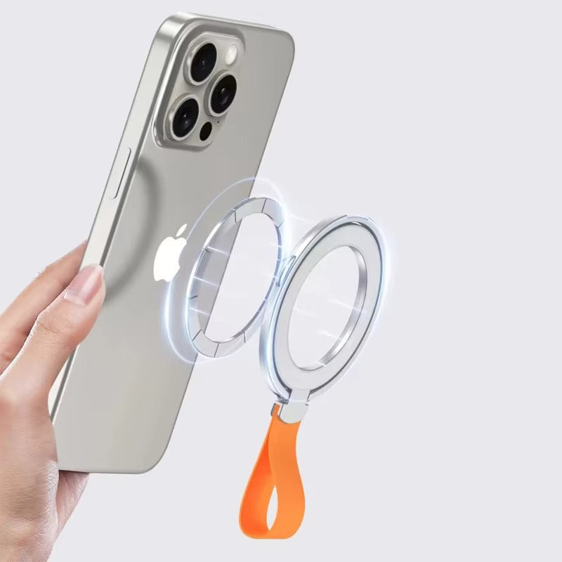 Premium, Magnetic Phone Ring Holder for MagSafe Rotatable Stand with, Strong Magnet Mount for Apple iPhone and Smartphones