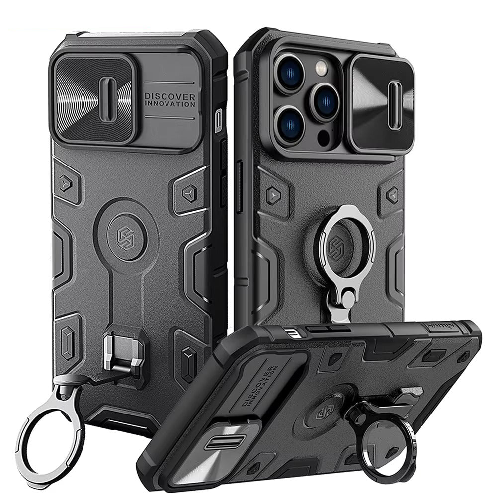 Premium Apple iPhone Case, MagSafe Compatible, Camera Lens & Screen Protection, Ultra Thin, Shockproof, Magnetic Full All Around Cover – Heavy Duty Hard PC Case with Slide Camera Cover & Built-In Kickstand