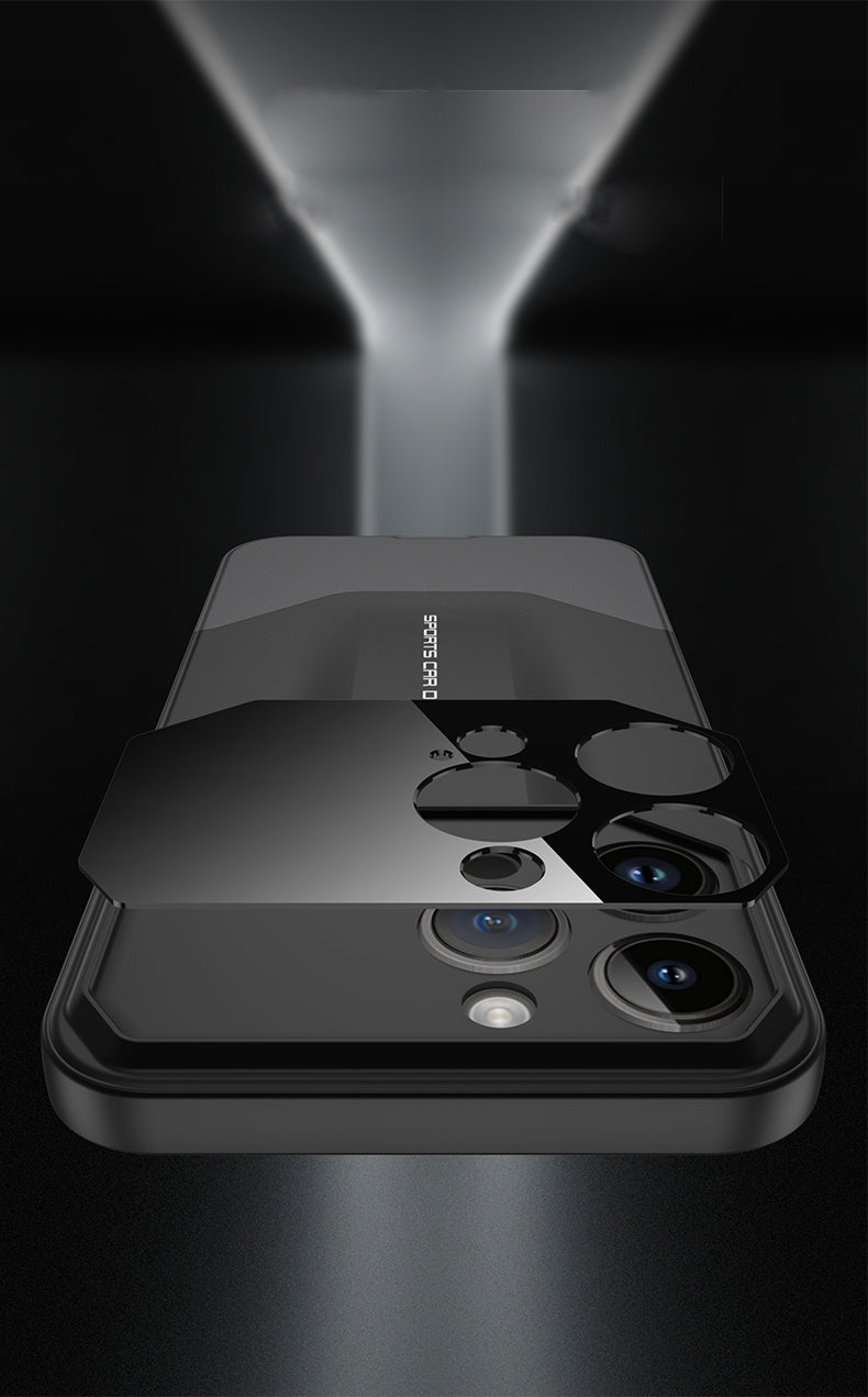 Luxury Frosted Plastic iPhone Case – TPU All-Inclusive Lens Protection Cover for iPhone Models, Sleek and Durable Design