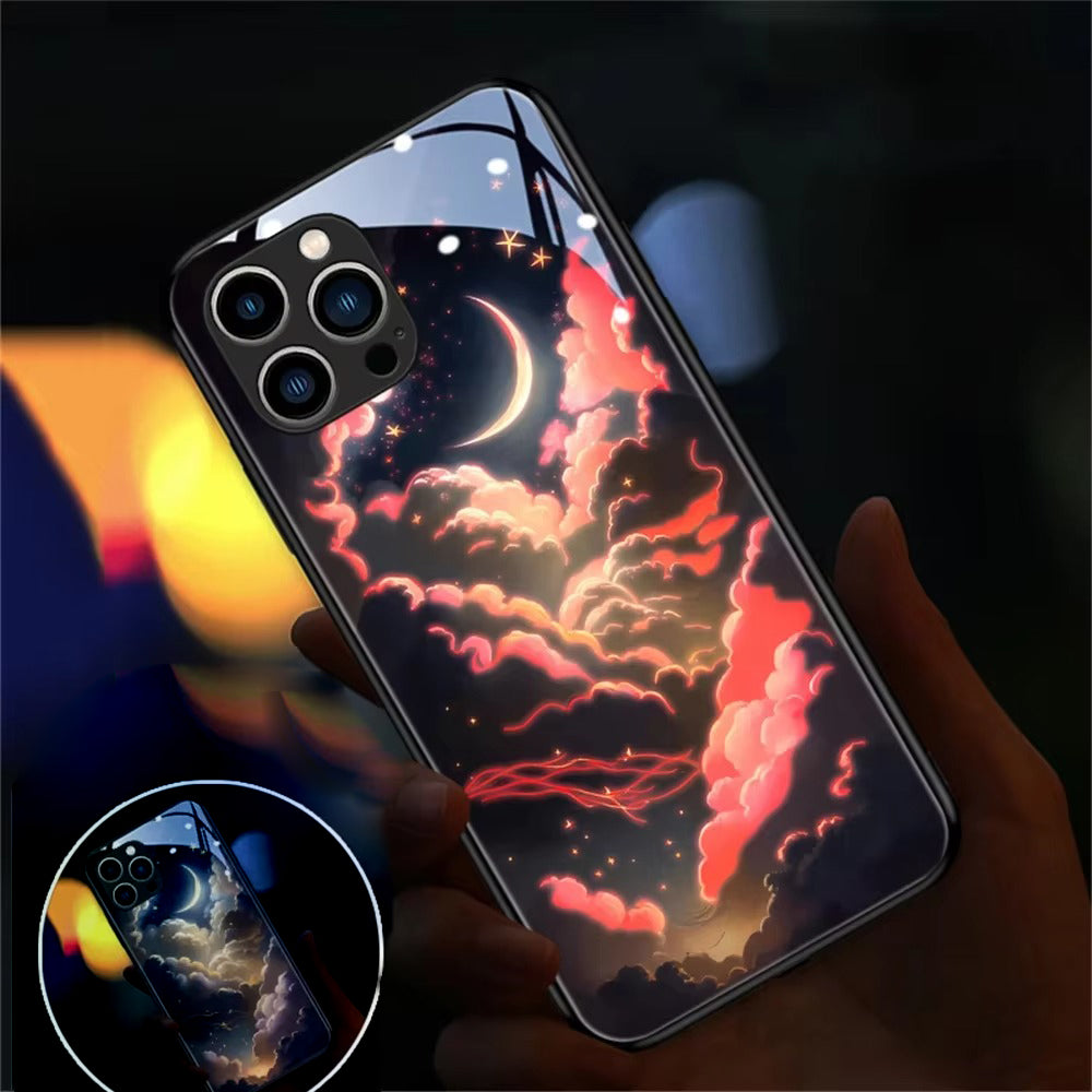 Premium Apple iPhone Case, MagSafe Compatible, Camera Lens and Screen Protection, Ultra Thin, Shockproof, Magnetic, Full All Around Protection, Starry Sky LED Glass Cover