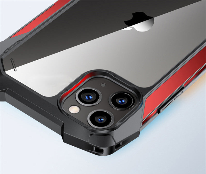 R-Just Silicone Airbag Shockproof iPhone Case – Transparent Armor Cover, Rugged Protection Durable & Secure for iPhone Models