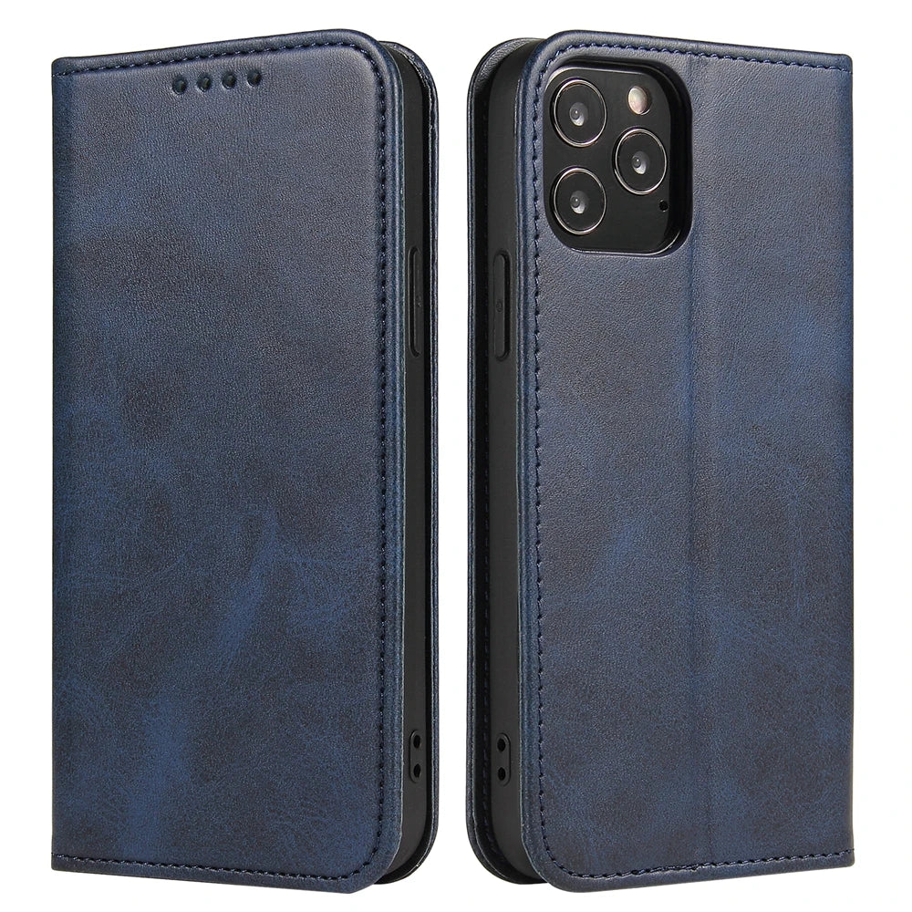 Luxury Magnetic Leather Flip iPhone Case – Premium Wallet Cover with Card Slots, and Magnetic Closure for iPhone Models