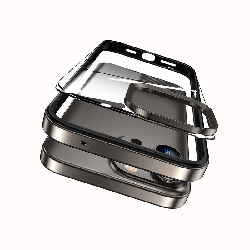 Luxury 2-in-1 Clear Acrylic iPhone Case - Ultra-Thin Aluminum Metal Lens Frame, Alloy Bumper, Design | Case for iPhone
