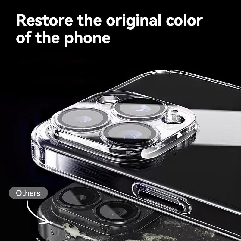 High Quality Apple iPhone Case, MagSafe Compatible, Camera Lens & Screen Protection, Ultra Thin, Shockproof, Magnetic Full All Around Cover – Transparent Soft TPU Case with Anti-Drop Protection & Camera Lens Guard
