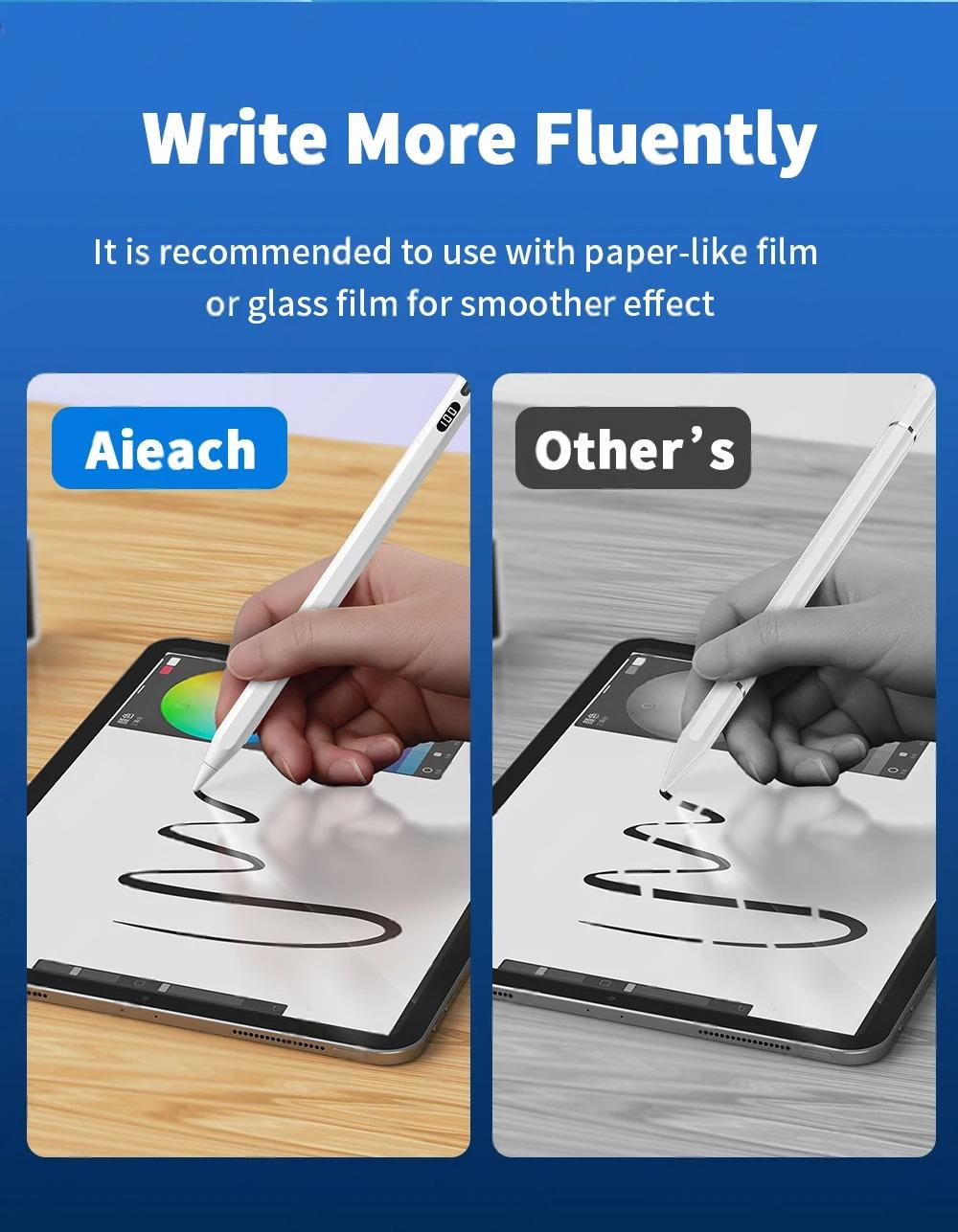 High Precision Stylus Pen for iPhone & iPad – Rechargeable Pencil with Power Display, and Navigation on Apple Devices