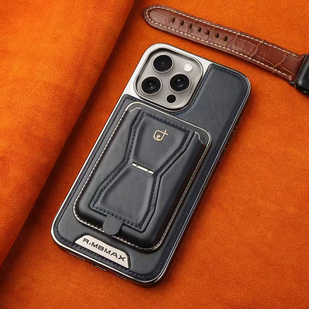 Luxury Leather Wallet Stand iPhone Case – Card Holder, Premium Protection, Durable Flip Cover, and Stylish Design for iPhone Models