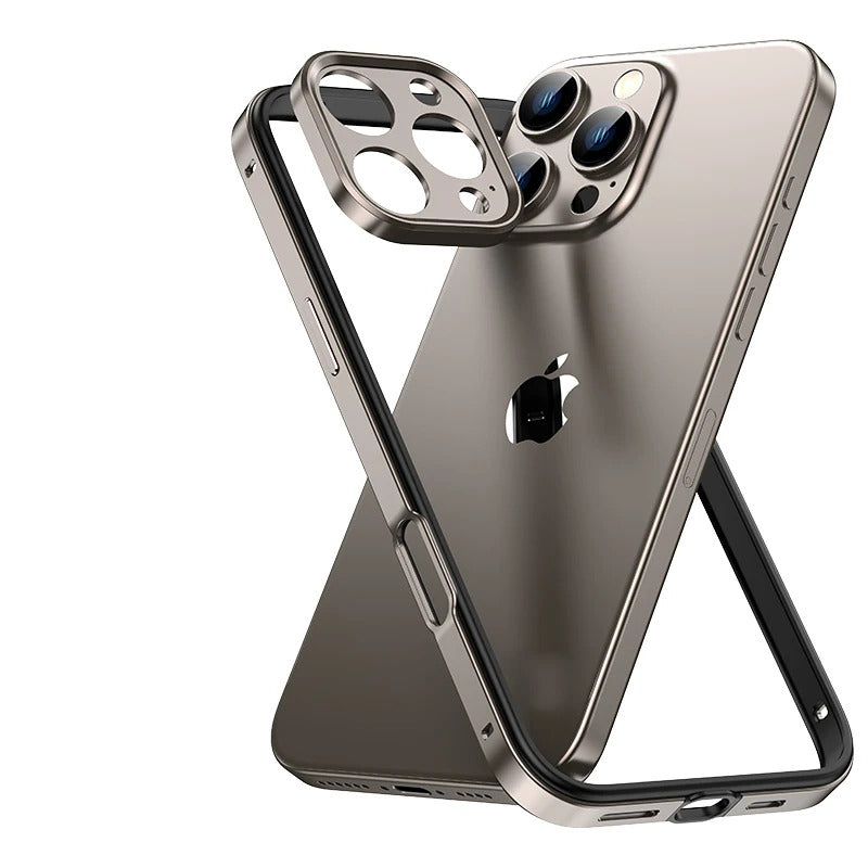 Luxury Hybrid Metal iPhone Case - Camera Protection, Silicone Frame, Aluminum Heat-Dissipating Bumper, | Case for iPhone