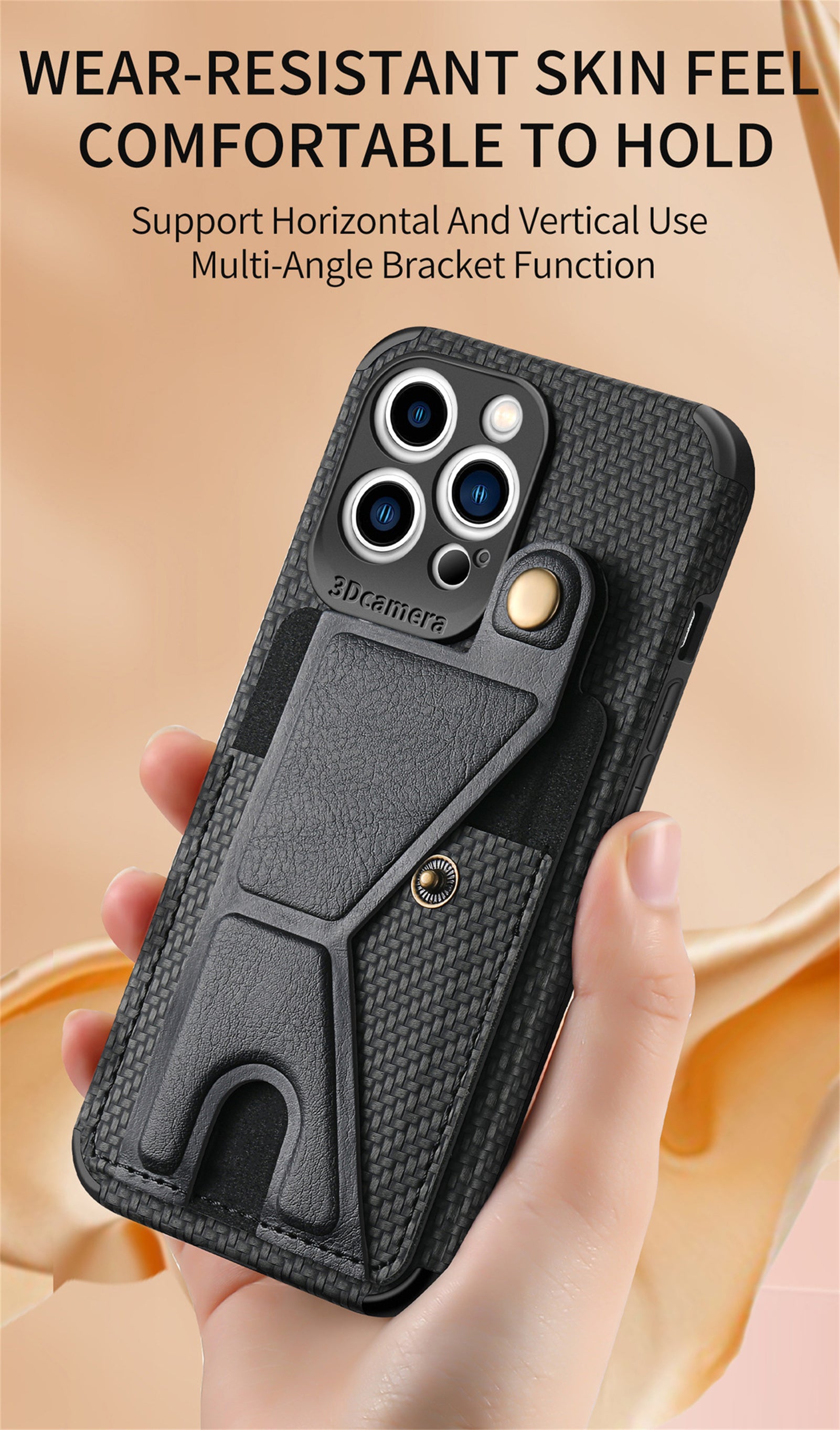 Carbon Fiber Wallet Flip iPhone Case – Premium Leather, Card Holder, Shockproof Protection Sleek & Durable Design for iPhone