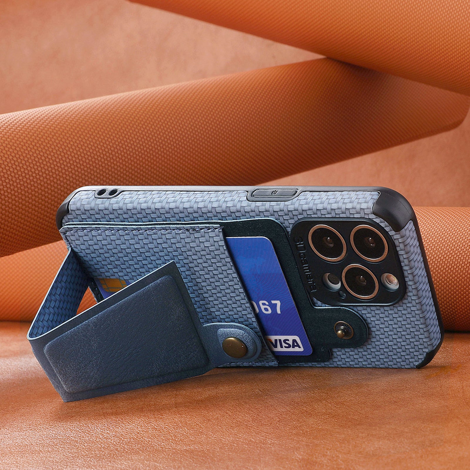 Carbon Fiber Wallet Flip iPhone Case – Premium Leather, Card Holder, Shockproof Protection Sleek & Durable Design for iPhone