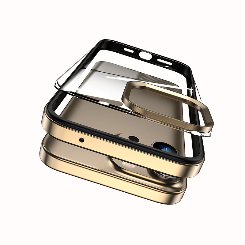 Luxury 2-in-1 Clear Acrylic iPhone Case - Ultra-Thin Aluminum Metal Lens Frame, Alloy Bumper, Design | Case for iPhone