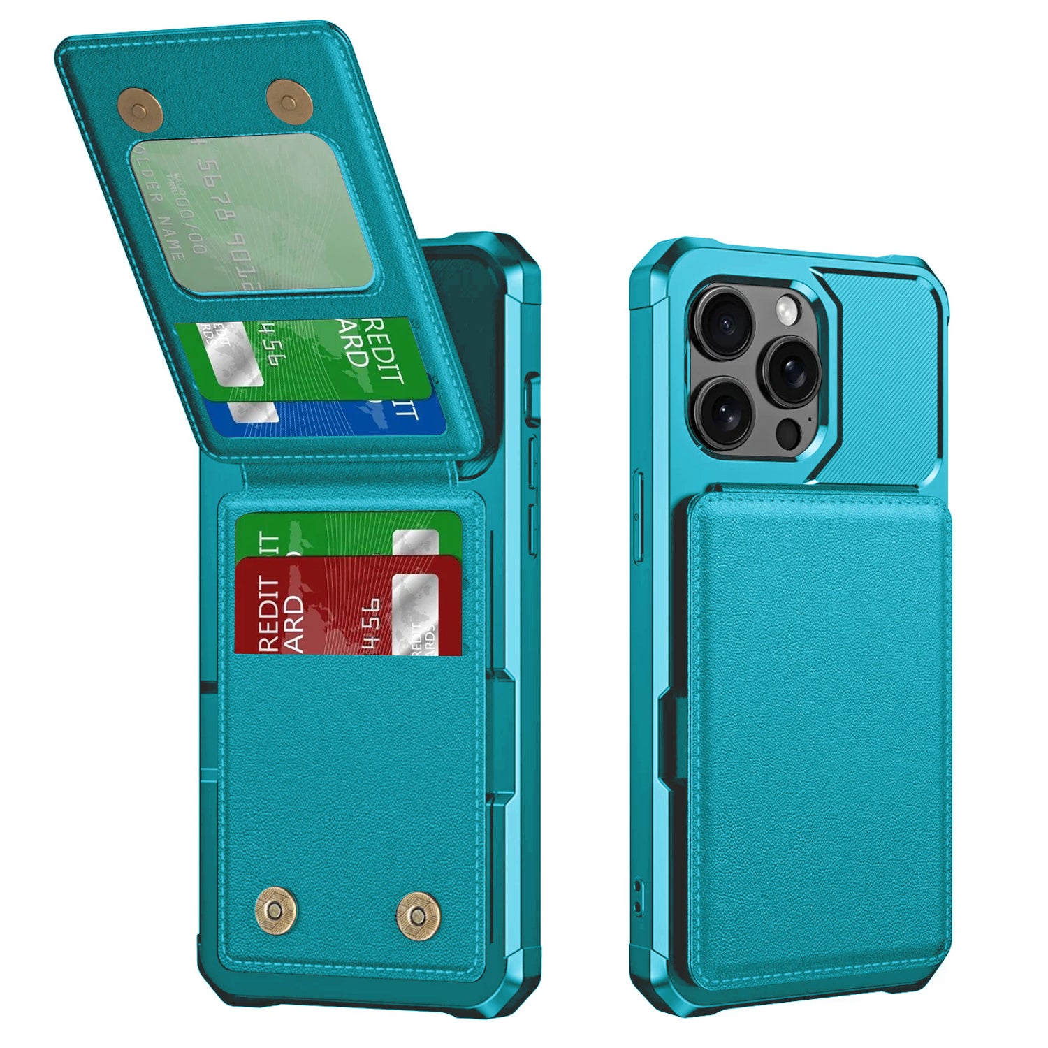 Premium Vertical Card Slot Wallet iPhone Case – Anti-Fall Stand Bracket, Stylish & Durable Protection | Case for iPhone