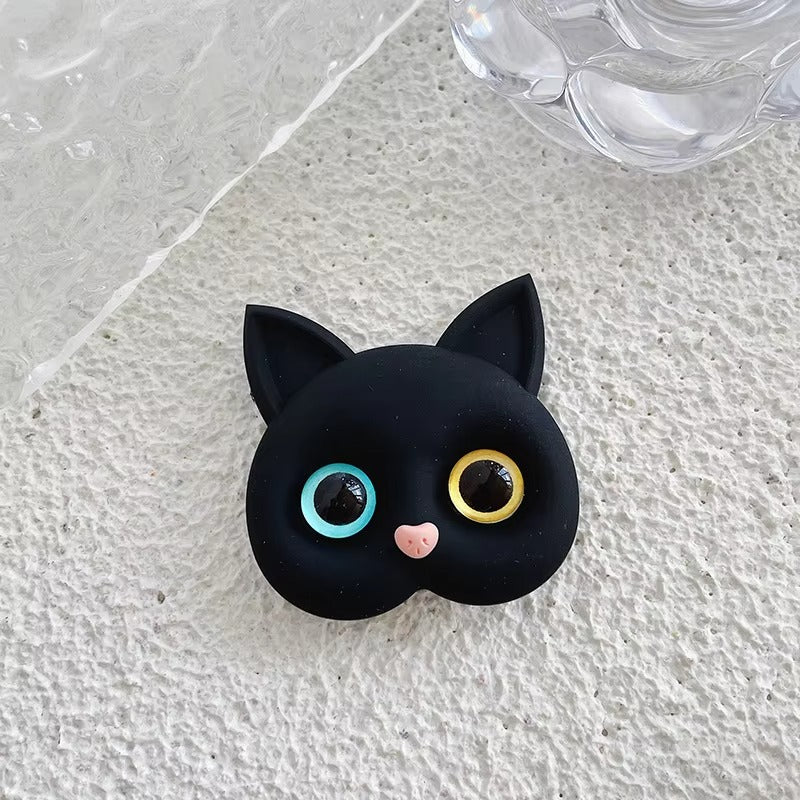 3D Cat Phone Grip Holder – Korean INS Style,Finger Ring Mount for Apple iPhone, and Other Mobile Phone Accessories