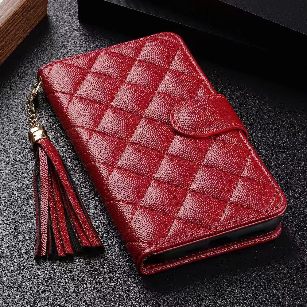 Luxury Wallet Flip Leather iPhone Case – Card Slot, Magnetic Closure, Shockproof Protection, and Premium Design for iPhone