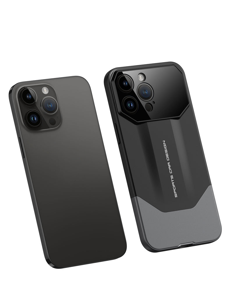 Luxury Frosted Plastic iPhone Case – TPU All-Inclusive Lens Protection Cover for iPhone Models, Sleek and Durable Design