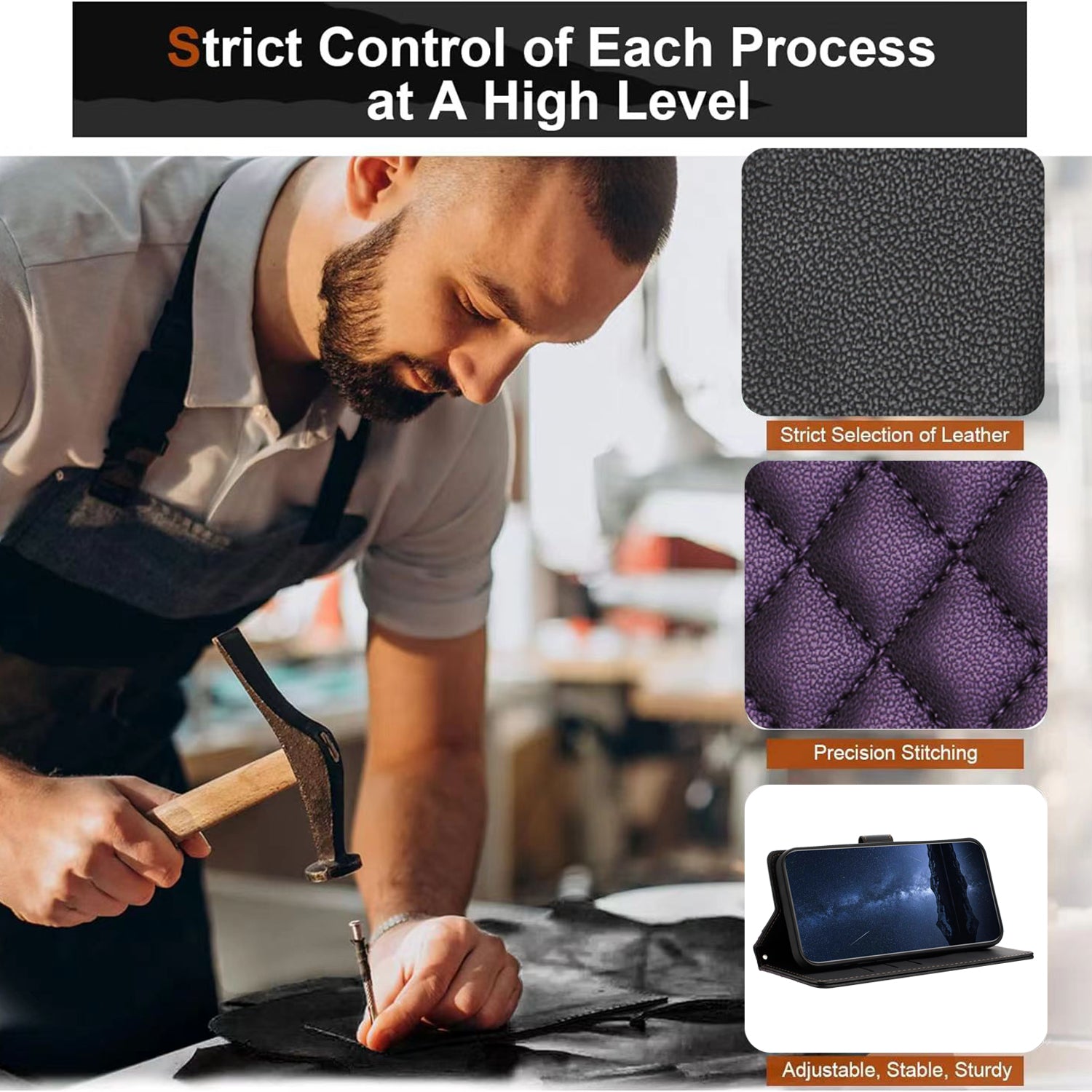 Luxury Quakeproof Flip Leather Wallet iPhone Case Premium Protection, Card Slot, Magnetic Closure, Stylish Design for iPhone