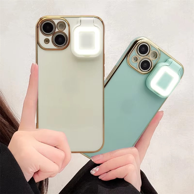 Premium Apple iPhone Case, MagSafe Compatible, Camera Lens and Screen Protection, Ultra Thin, Shockproof, Magnetic, Full All Around Protection, LED Selfie Ring Light Cover