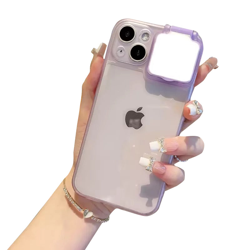 High Quality Apple iPhone Case, MagSafe Compatible, Camera Lens & Screen Protection, Ultra Thin, Shockproof, Magnetic Full All Around Cover – LED Selfie Beauty Flashlight Case