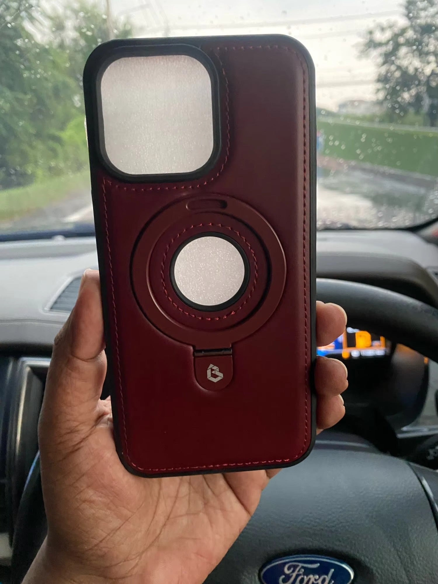 Premium Apple iPhone Case MagSafe Compatible, Camera Lens & Screen Protection, Ultra Thin Shockproof Magnetic Full All Around Protection Cover with PU Leather Stand Ring