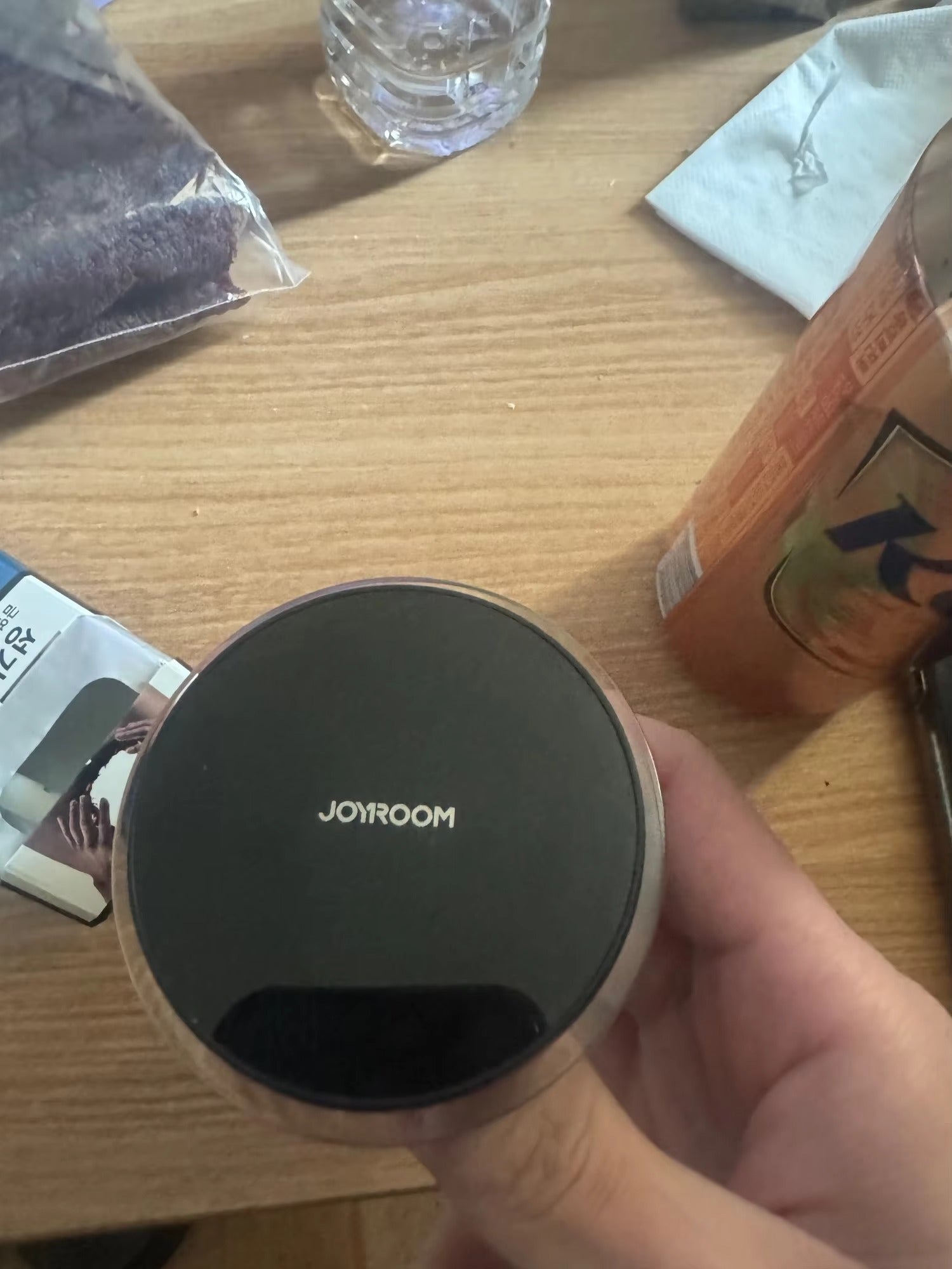 Premium Magnetic Wireless Car Phone Holder – Fast Charging Mount with Blue Light, Dashboard or Vent Clip