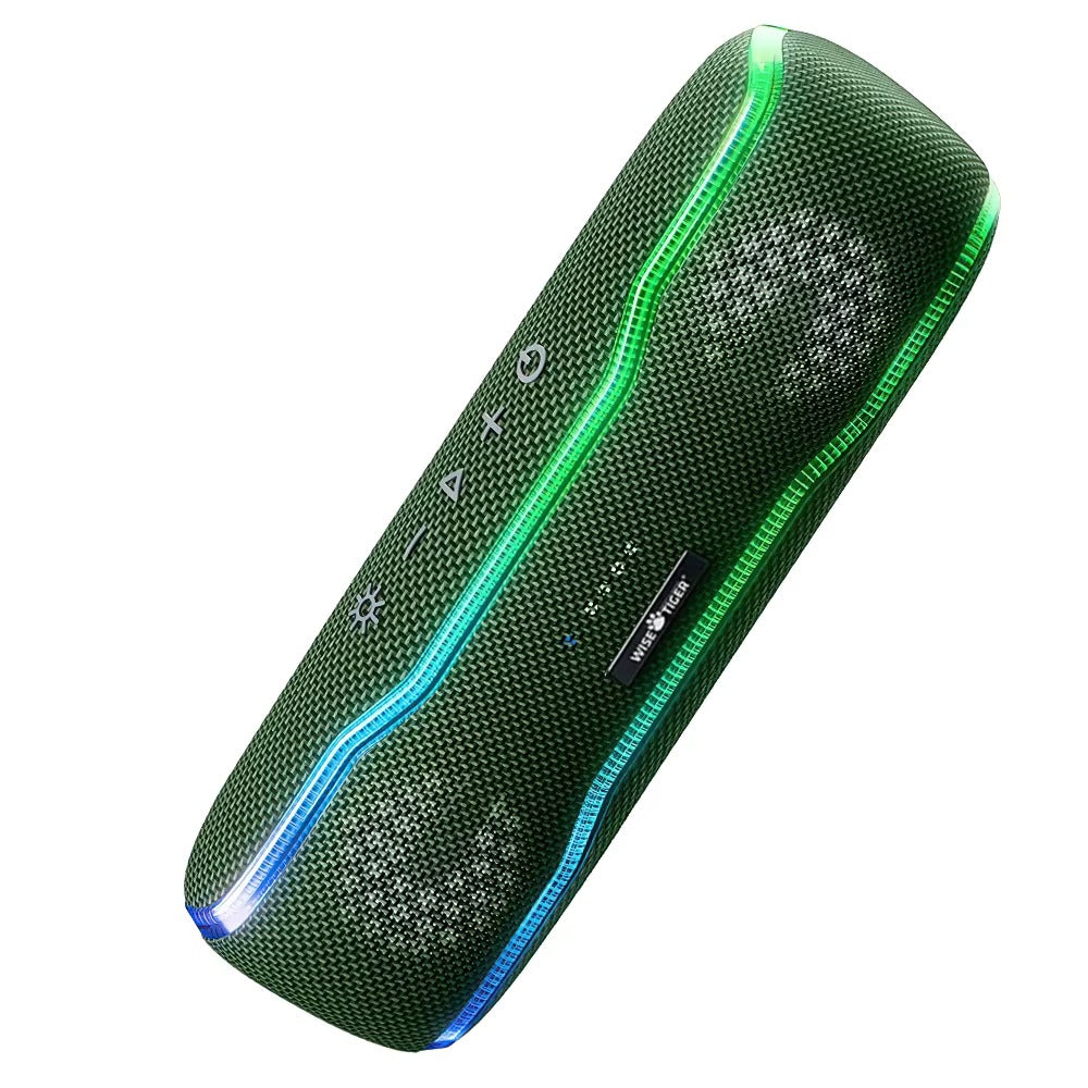 Premium Portable Bluetooth Speaker – IPX7 Waterproof Outdoor Sound Box with 25W Stereo Output, Colorful LED Lights