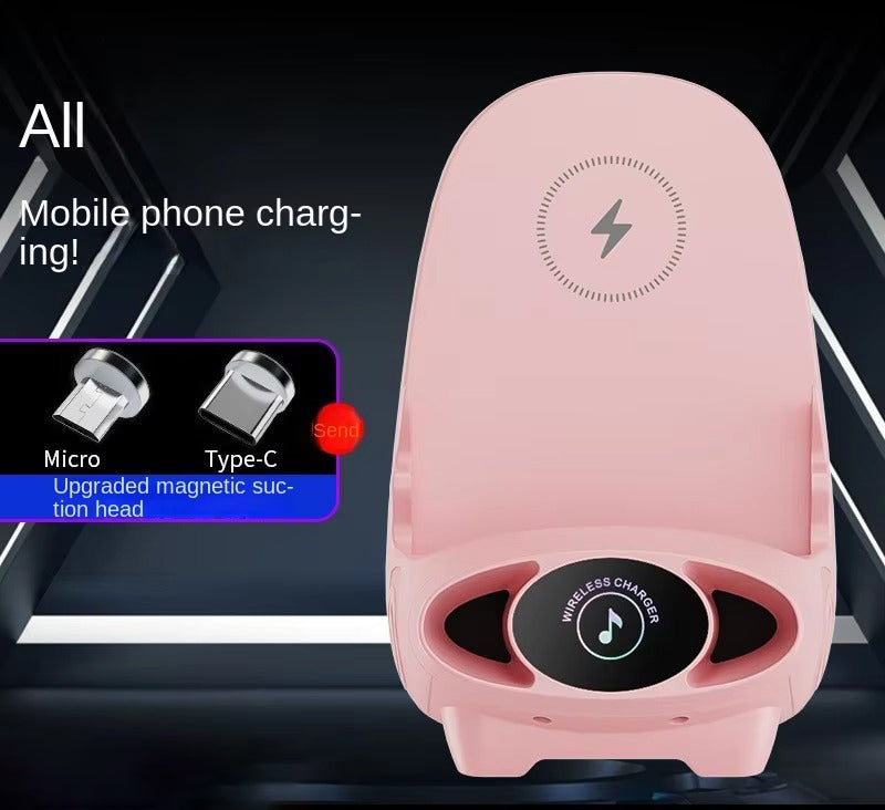 Premium Universal Wireless Charging Stand – 15W Fast Charger Dock with Cooling Hole Design, Phone Holder Function and Aromatherapy Feature for iPhone & Samsung