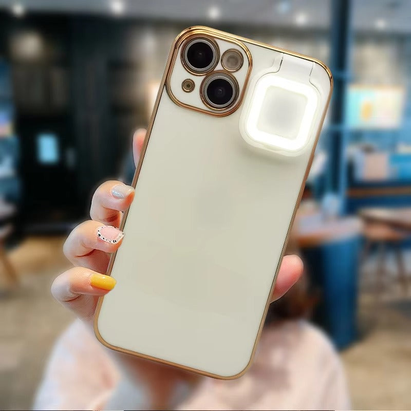 Premium Apple iPhone Case, MagSafe Compatible, Camera Lens and Screen Protection, Ultra Thin, Shockproof, Magnetic, Full All Around Protection, LED Selfie Ring Light Cover