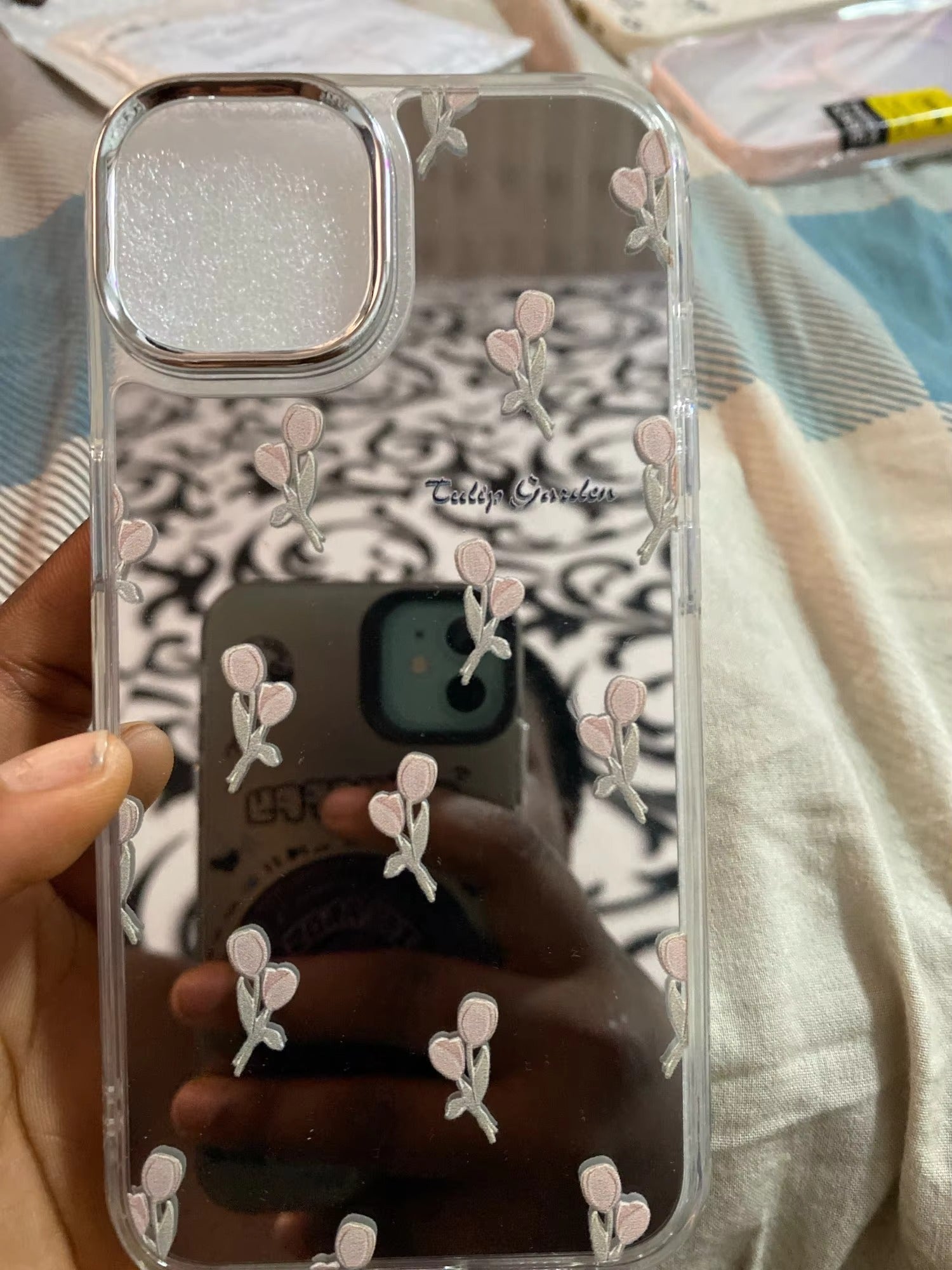 Luxury Apple iPhone Case, MagSafe Compatible, Camera Lens and Screen Protection, Ultra Thin, Shockproof, Magnetic, Full All Around Protection, Cherry Bow Mirror Cover