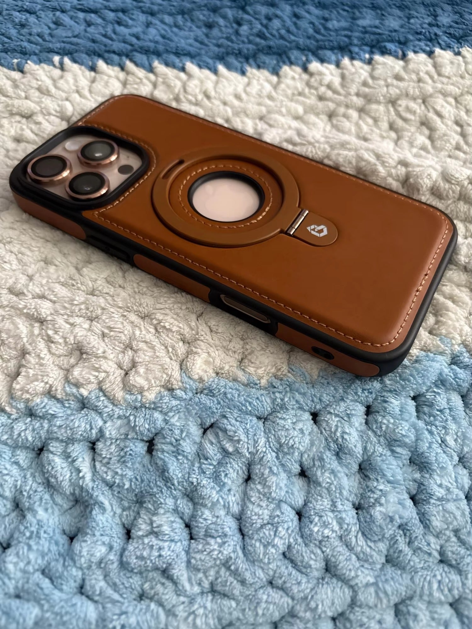 Premium Apple iPhone Case MagSafe Compatible, Camera Lens & Screen Protection, Ultra Thin Shockproof Magnetic Full All Around Protection Cover with PU Leather Stand Ring