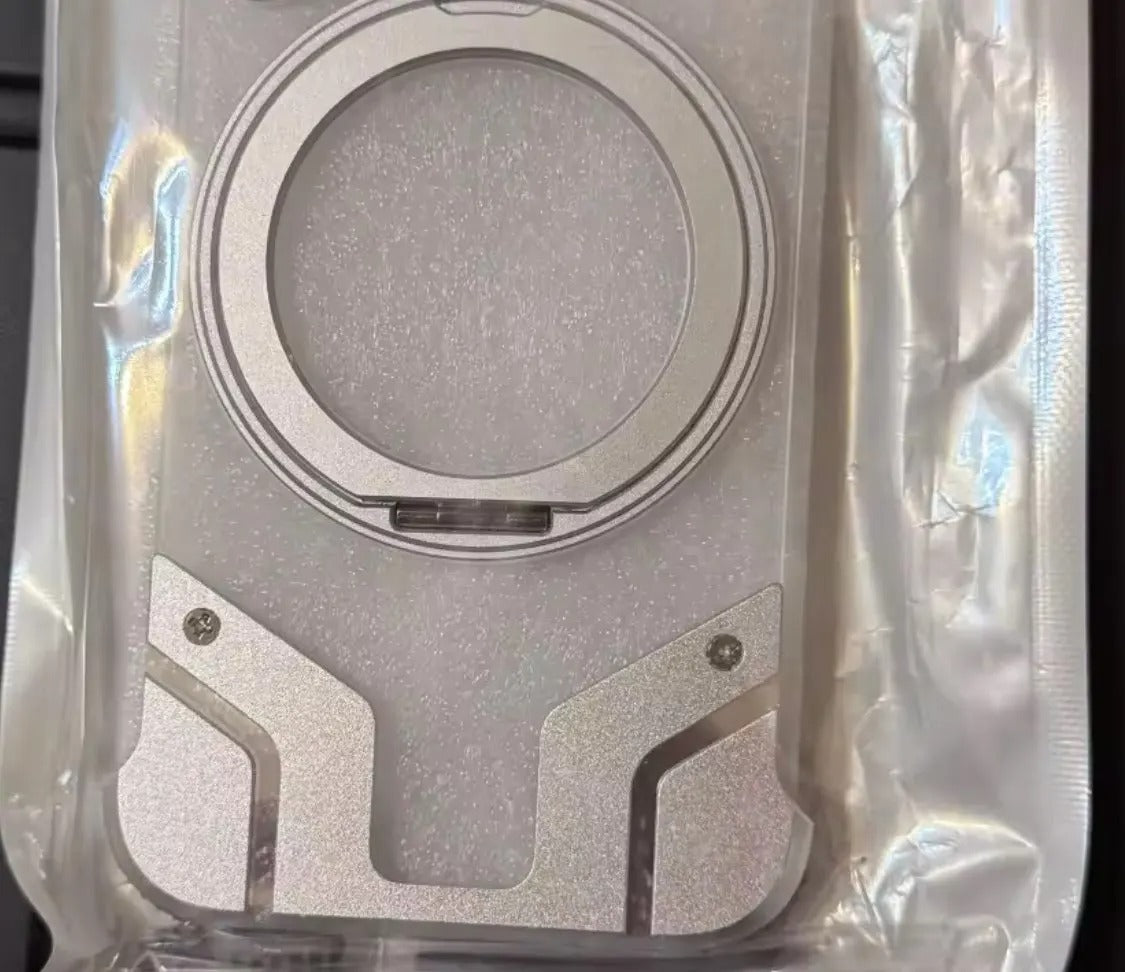 Luxury Apple iPhone Case, MagSafe Compatible, Camera Lens & Screen Protection, Ultra Thin, Shockproof, Magnetic Full All Around Cover – 360° Aluminum Alloy Rimless Case with Transparent PC & Built-In Bracket