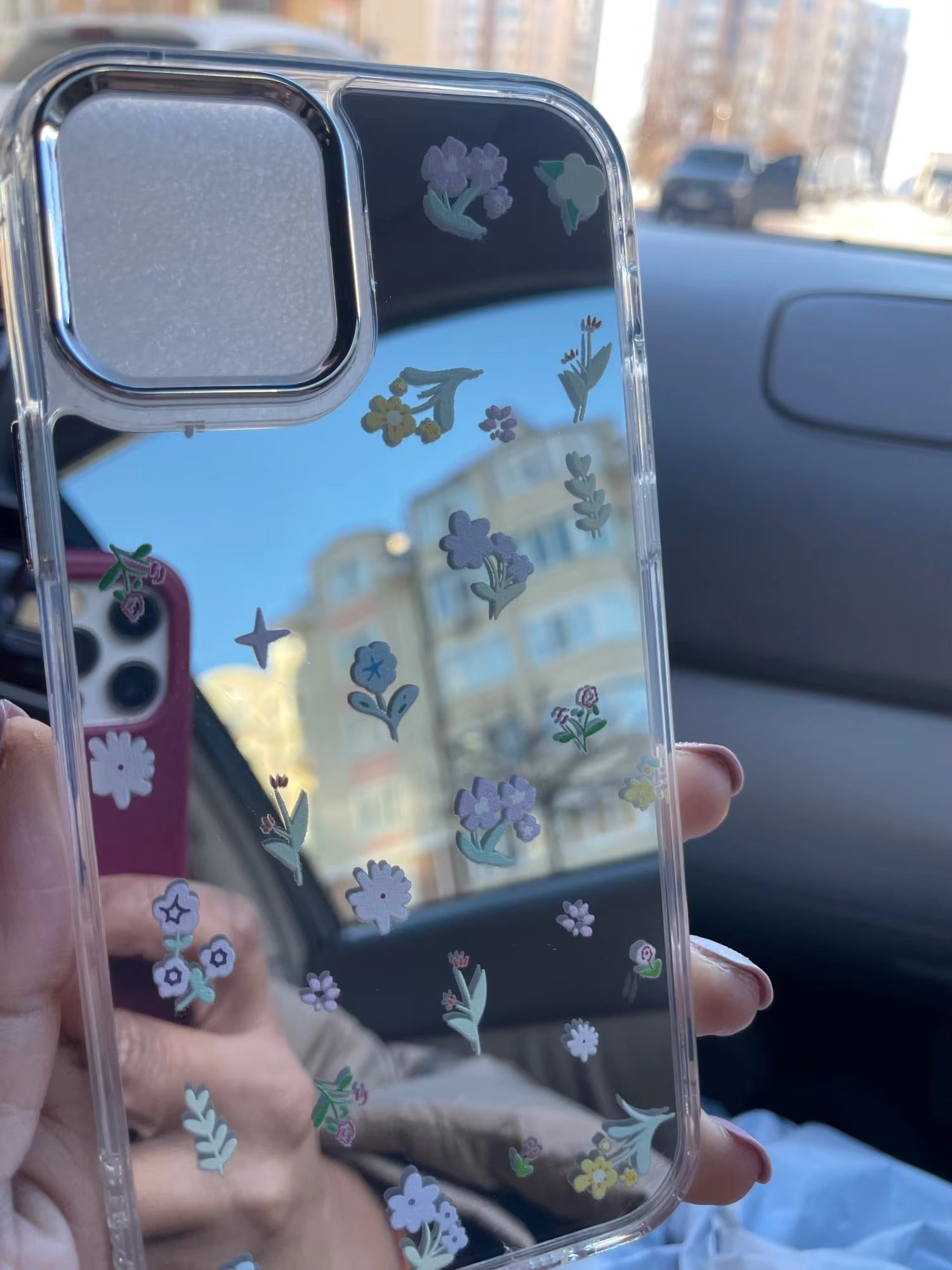 Luxury Apple iPhone Case, MagSafe Compatible, Camera Lens and Screen Protection, Ultra Thin, Shockproof, Magnetic, Full All Around Protection, Cherry Bow Mirror Cover