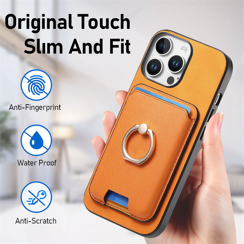 Luxury Detachable Magnetic Wallet iPhone Case – Card Holder, Ring Stand, Shockproof Protection for Secure and Convenient Use