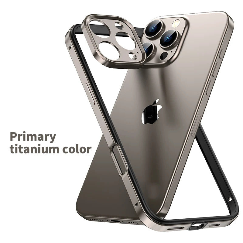 Luxury Hybrid Metal iPhone Case - Camera Protection, Silicone Frame, Aluminum Heat-Dissipating Bumper, | Case for iPhone