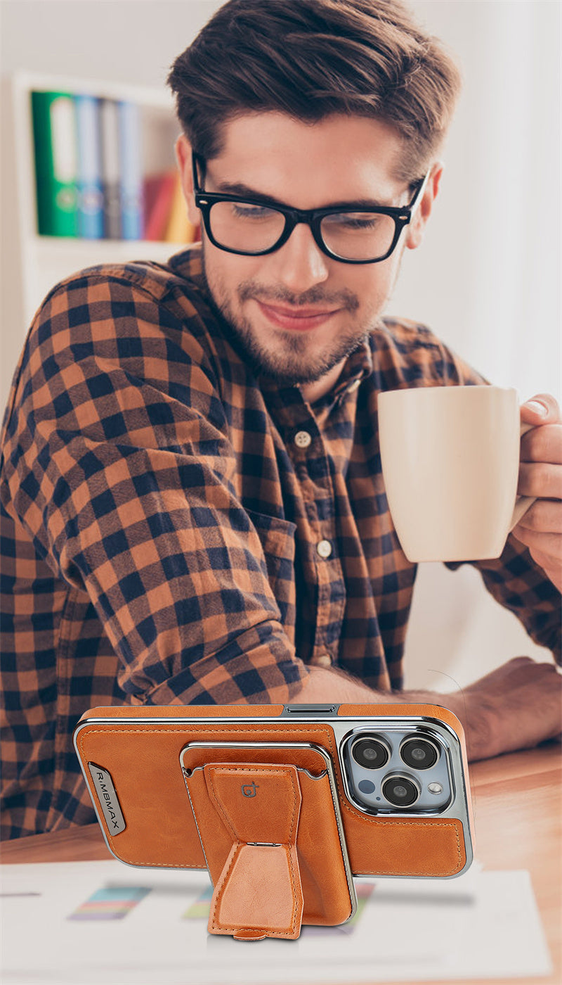 Luxury Leather Wallet Stand iPhone Case – Card Holder, Premium Protection, Durable Flip Cover, and Stylish Design for iPhone Models