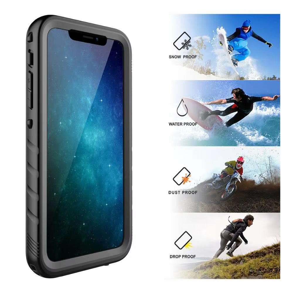 Premium Apple iPhone Case MagSafe Compatible, Camera Lens & Screen Protection, Ultra Thin Shockproof Magnetic Full All Around Protection Cover with Waterproof Strap for Diving