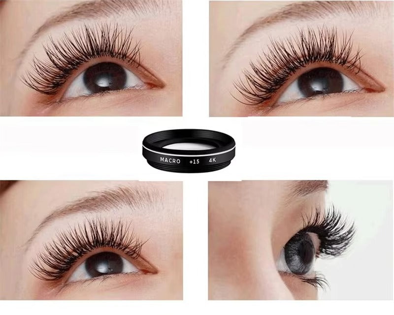 Professional 4K HD Macro Lens for iPhone – 15X/30X Close-Up Phone Camera Lens for Eyelash, Compatible with Apple Devices