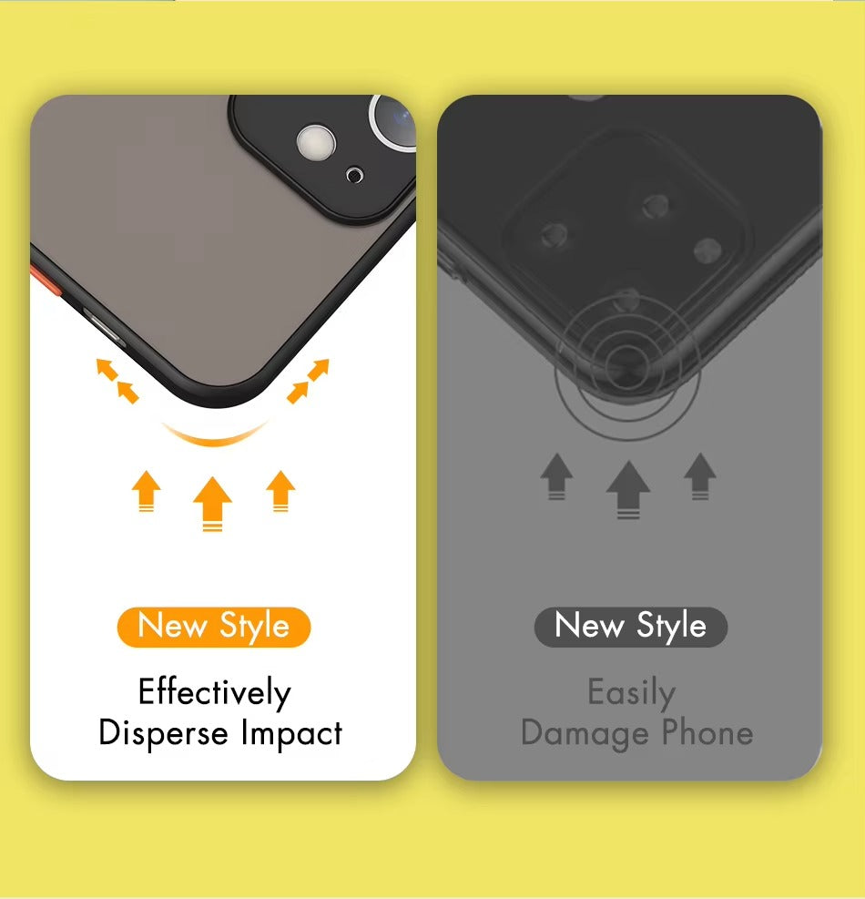 Robust Apple iPhone Case, MagSafe Compatible, Camera Lens & Screen Protection, Ultra Thin, Shockproof, Magnetic Full All Around Cover – Matte Armor Case with Clear Silicone Edges & Hard PC Back for Durable Protection