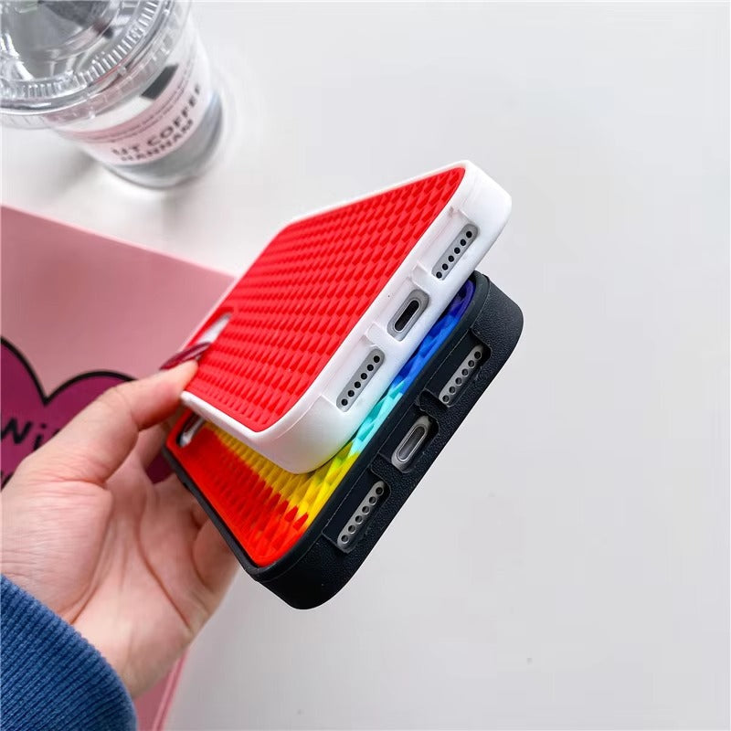 Premium Apple iPhone Case, MagSafe Compatible, Camera Lens & Screen Protection, Ultra Thin, Shockproof, Magnetic Full All Around Cover – Waffle Sport Shoe Sole Texture Silicone Case with Grippy Back Design