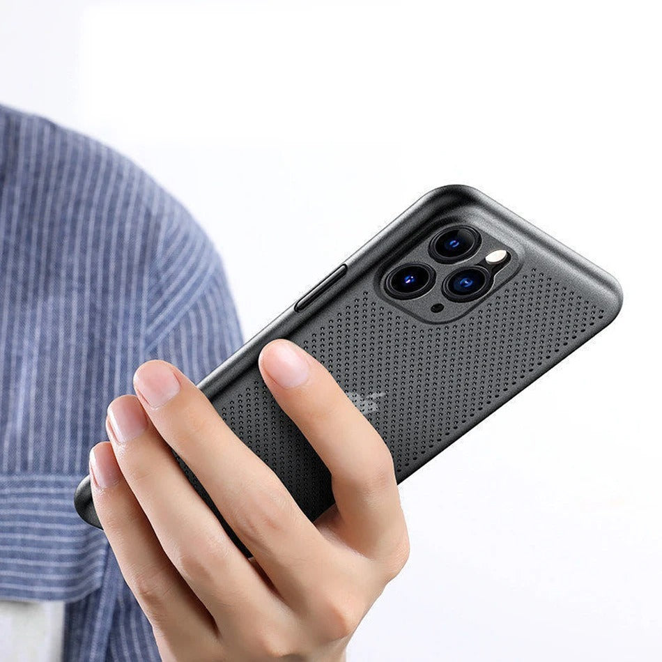 High Quality Apple iPhone Case, MagSafe Compatible, Camera Lens & Screen Protection, Ultra Thin, Shockproof, Magnetic Full All Around Cover – Breathable Cooling Case with Heat Dissipation & Plain Color PP Design