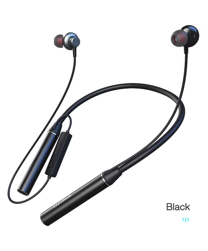 High Quality Wireless Neckband Earphones for iPhone – Bluetooth Sport Headset with Mic,180-Hour Battery, TF Card Support