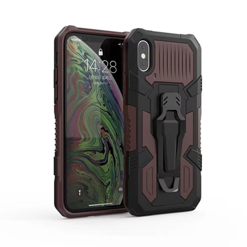 Robust Apple iPhone Case, MagSafe Compatible, Camera Lens & Screen Protection, Ultra Thin, Shockproof, Magnetic Full All Around Cover – Heavy Duty Belt Clip Case with Kickstand & Hard Rubber Back