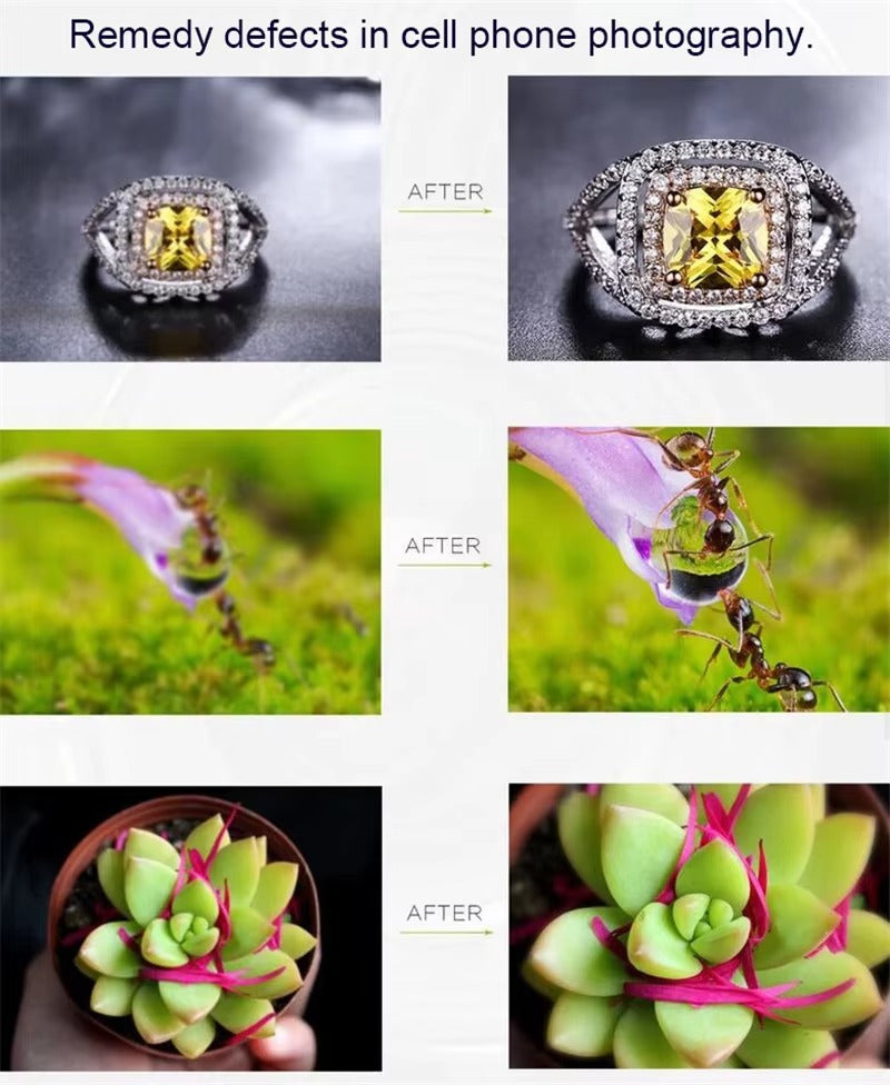 Professional 4K HD Macro Lens for iPhone – 15X/30X Close-Up Phone Camera Lens for Eyelash, Compatible with Apple Devices