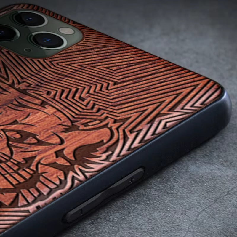 Premium Apple iPhone Case, MagSafe Compatible, Camera Lens Protection, Screen Protection, Ultra Thin, Real Wood Cover