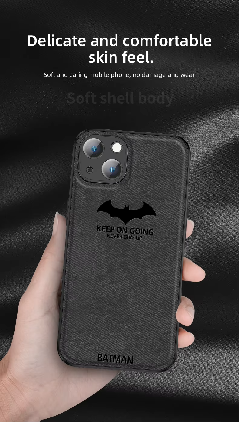 Luxury Textured Canvas iPhone Case with MagSafe Support, Shock-Absorbing Bumper Frame, Leather Feel Grip, Drop Protection