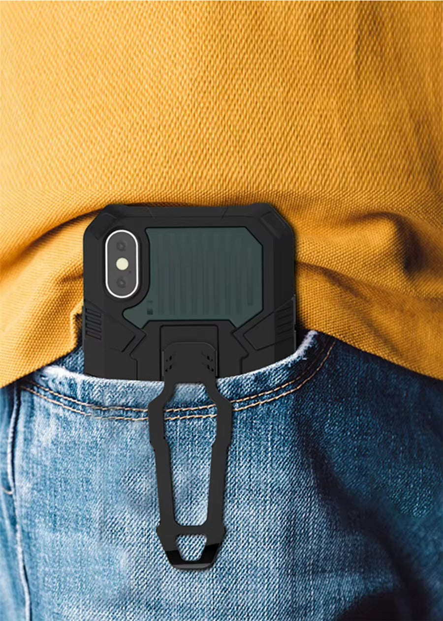 Robust Apple iPhone Case, MagSafe Compatible, Camera Lens & Screen Protection, Ultra Thin, Shockproof, Magnetic Full All Around Cover – Heavy Duty Belt Clip Case with Kickstand & Hard Rubber Back